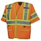 Pioneer Sleeved Vest, Polyester, Hi-Vis Orange, 3XL V1023550U-3XL - alternate 1